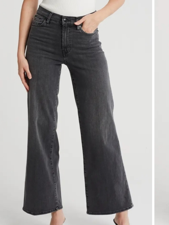 Frame Denim Denim - Frame Le Slim Palazzo Jeans Washed Black Msrp $248